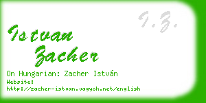 istvan zacher business card