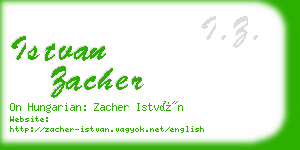 istvan zacher business card